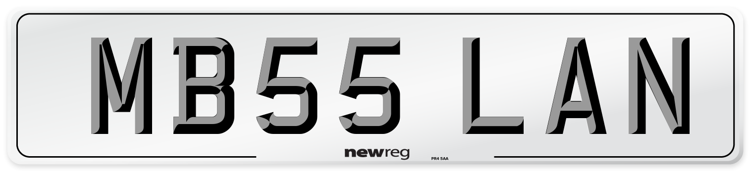 MB55 LAN Number Plate from New Reg